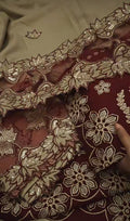 DHANAK MARINA 3PC ARTLIC LAZERKARI HEAVY EMBROIDERY MEHROUYOVN
