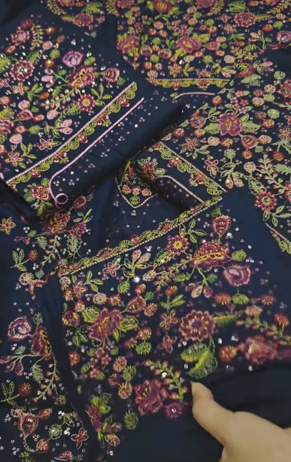 Jazmine 2pc ARTICLE DHANAK marina embroidered bluei68hb