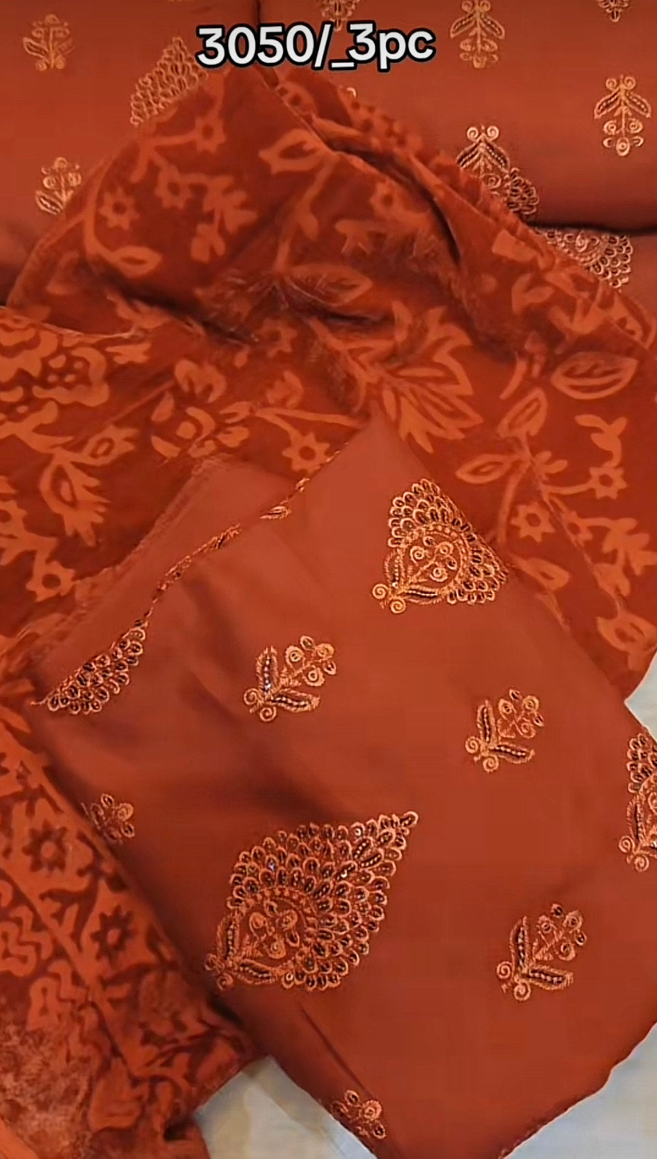 DHANAK 3 PIECE ARTICLE WITH PALACHI SHAWL
