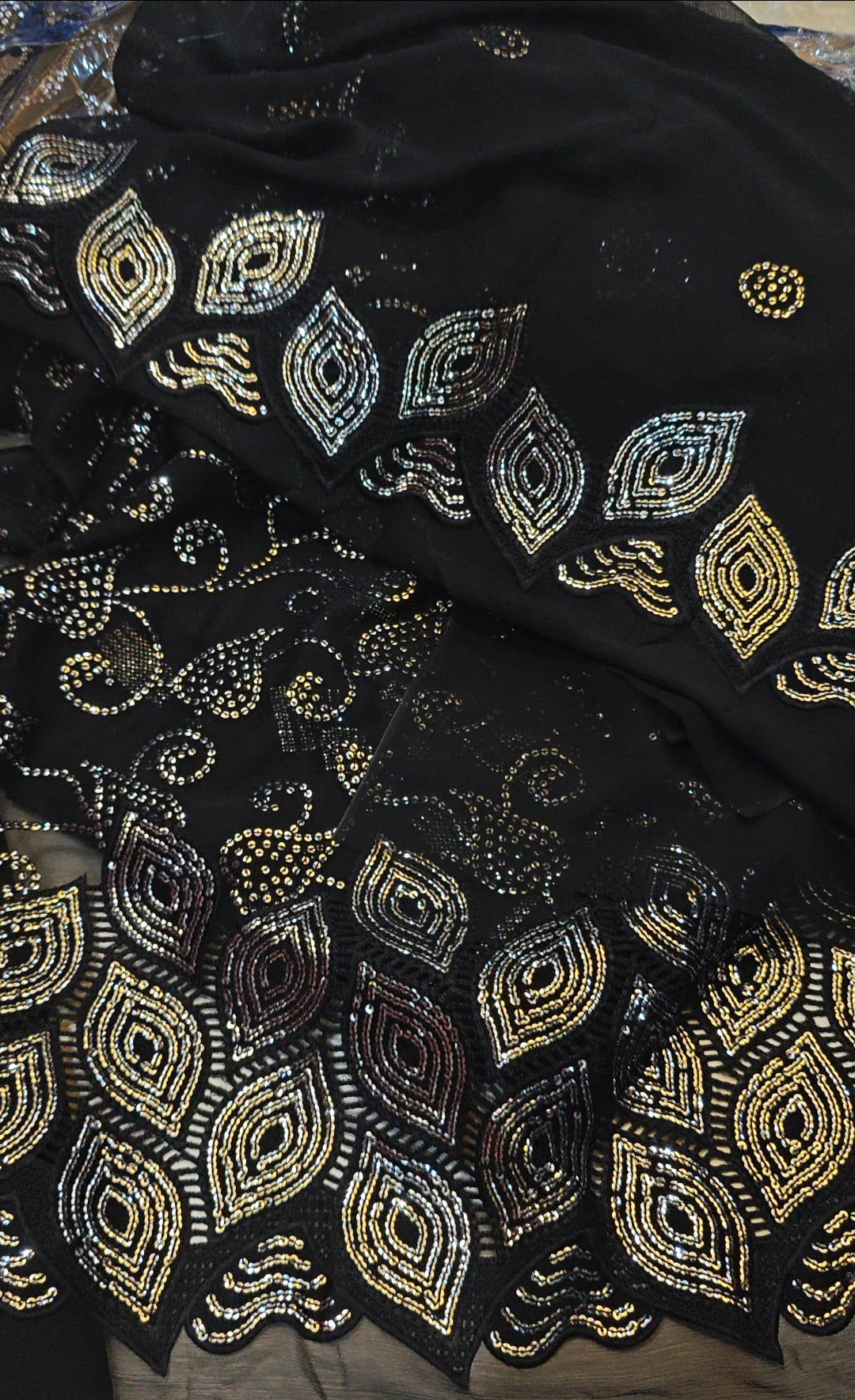 SAPPHIRE PARTY WEAR WITH THREAD WORK 2 PIECE IN BLACK