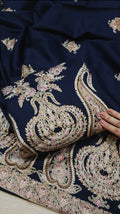 BREEZE EMBROIDERED 3 PIECE UNSTITCH WOOL DRESS