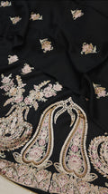 BREEZE EMBROIDERED 3 PIECE UNSTITCH WOOL DRESS