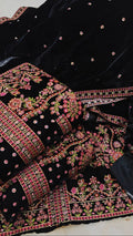 ANEELAS EMBROIDERED VELVET 2 PIECE ARTICLE UNSTICHED