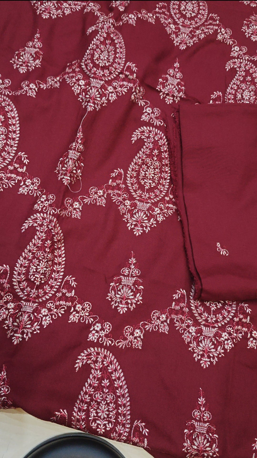 BREEZE EMBROIDERED WOOL 2 PIECE DRESS