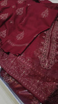 BREEZE EMBROIDERED WOOL 3 PIECE DRESS