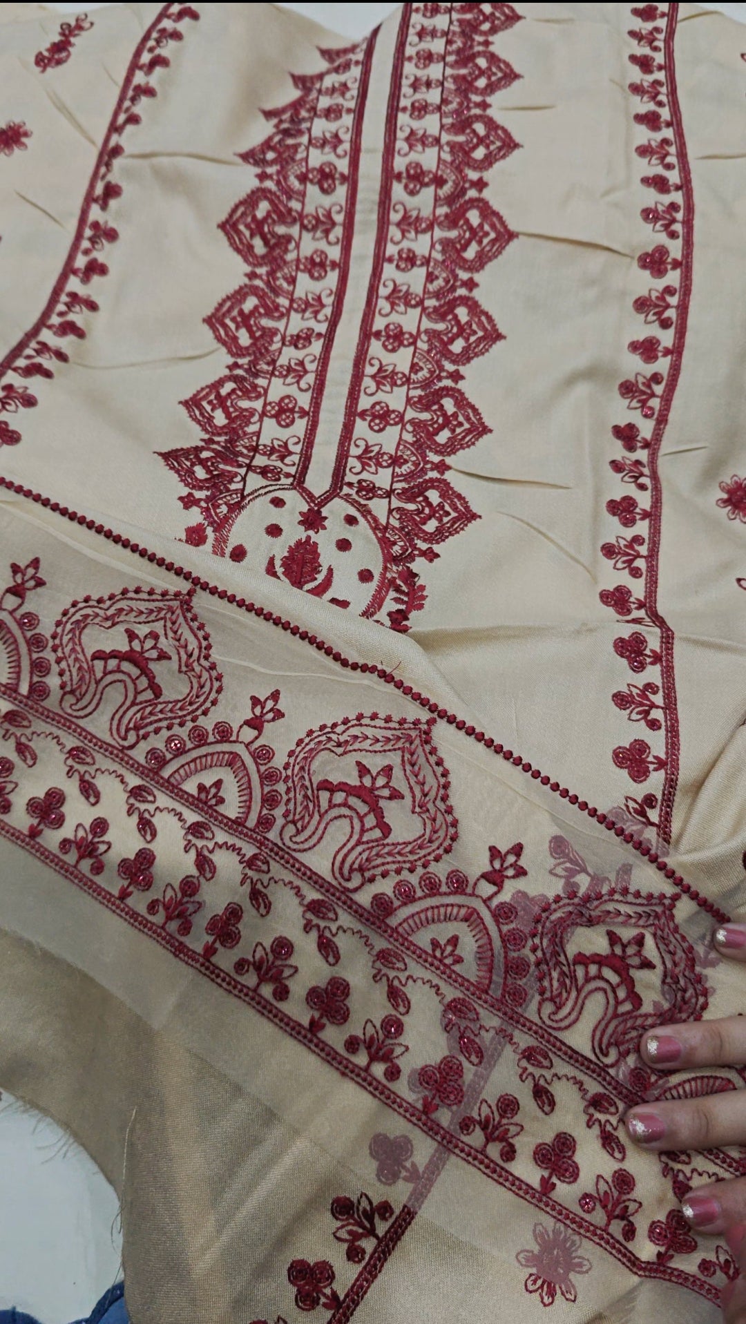 ANEELA EMBROIDERED LIGHT WEIGHT MARINA 3 PIECE