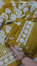 KHADI NET WEDDING LUXURY DRESS 2 PIECE