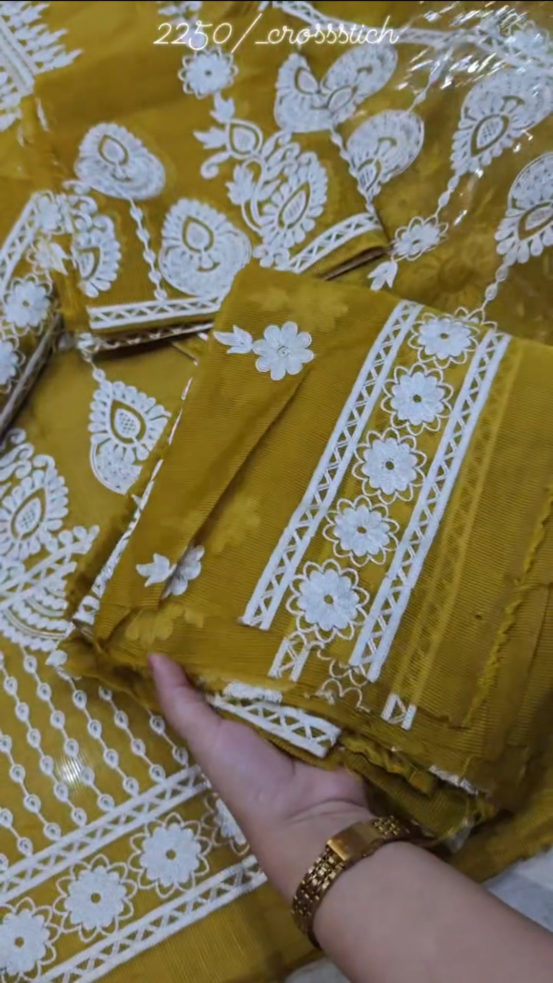 KHADI NET WEDDING LUXURY DRESS 2 PIECE