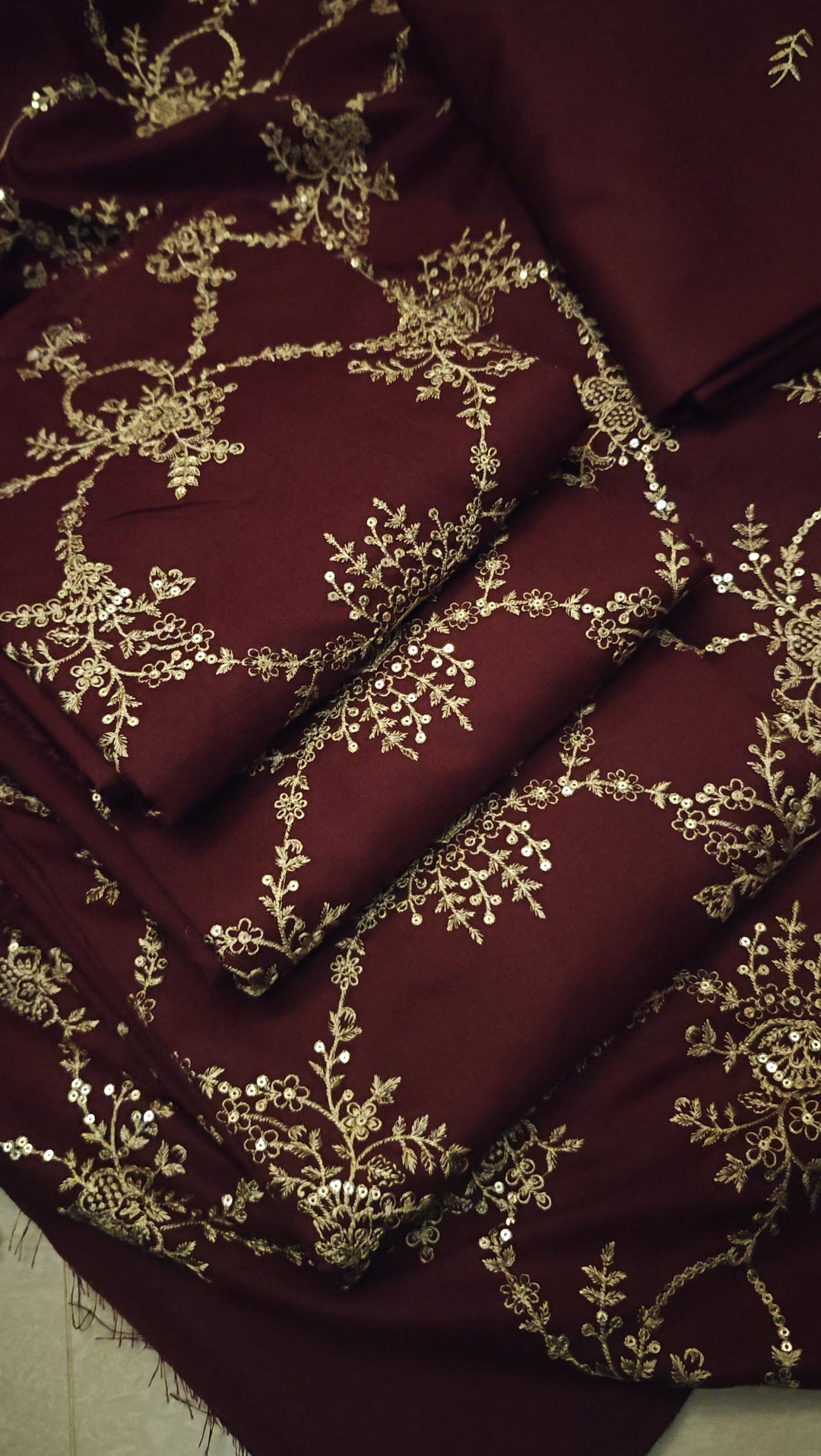 EMBROIDERED DHANAK MARINA 2 PIECE