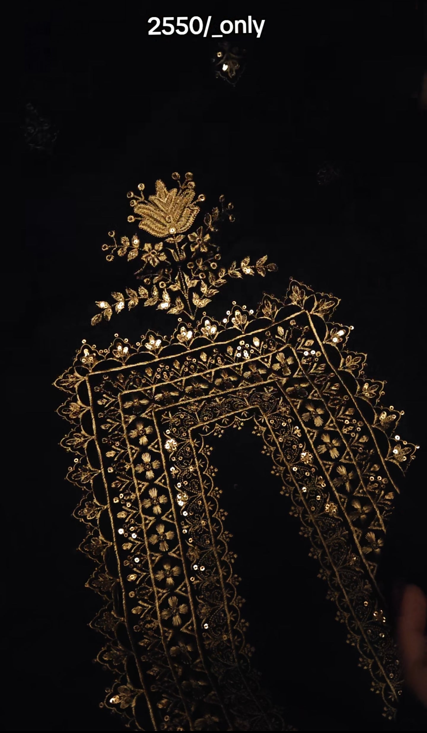 SHAMRAY EMBROIDERED 3 PIECE DRESS BLACK SE3PDB