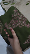 PEACHWHOOL DHANAK EMBROIDERED 3 PIECE ARTICLE DANS5