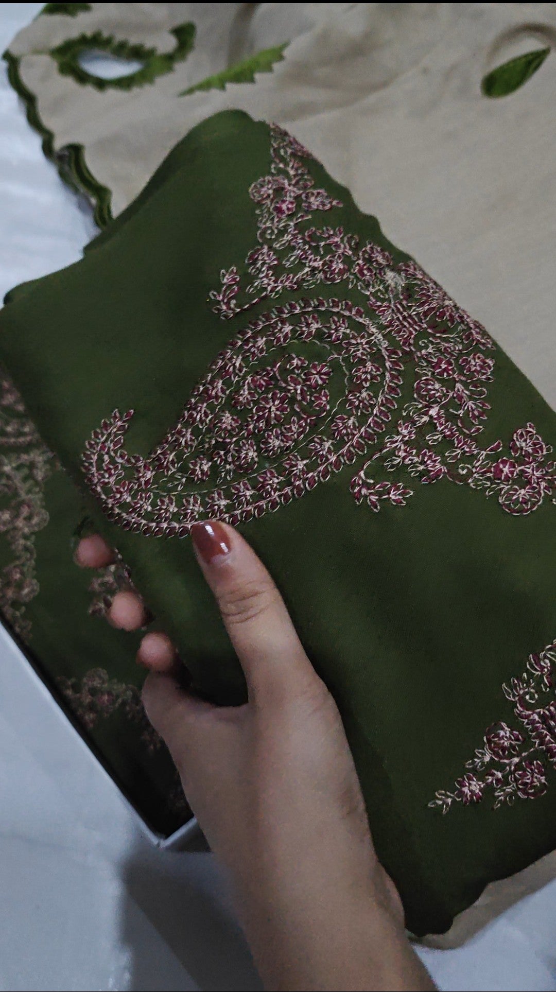 PEACHWHOOL DHANAK EMBROIDERED 3 PIECE ARTICLE DANS5