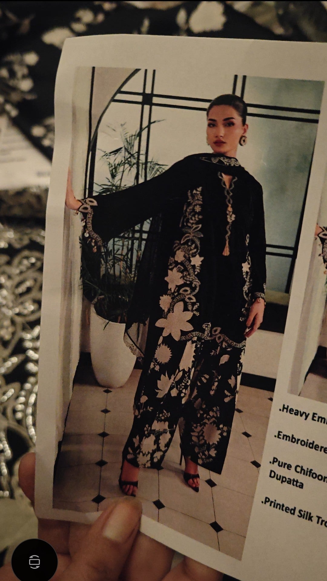 MARIA B 3 PIECE ARTICLE LUXURY DRESS BLAC775