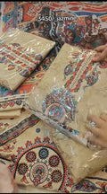 JAZMIN 3 PCS ARTICLE BRAUTIFILUL EMBROIDERED DRESS MLTYAS⁹10