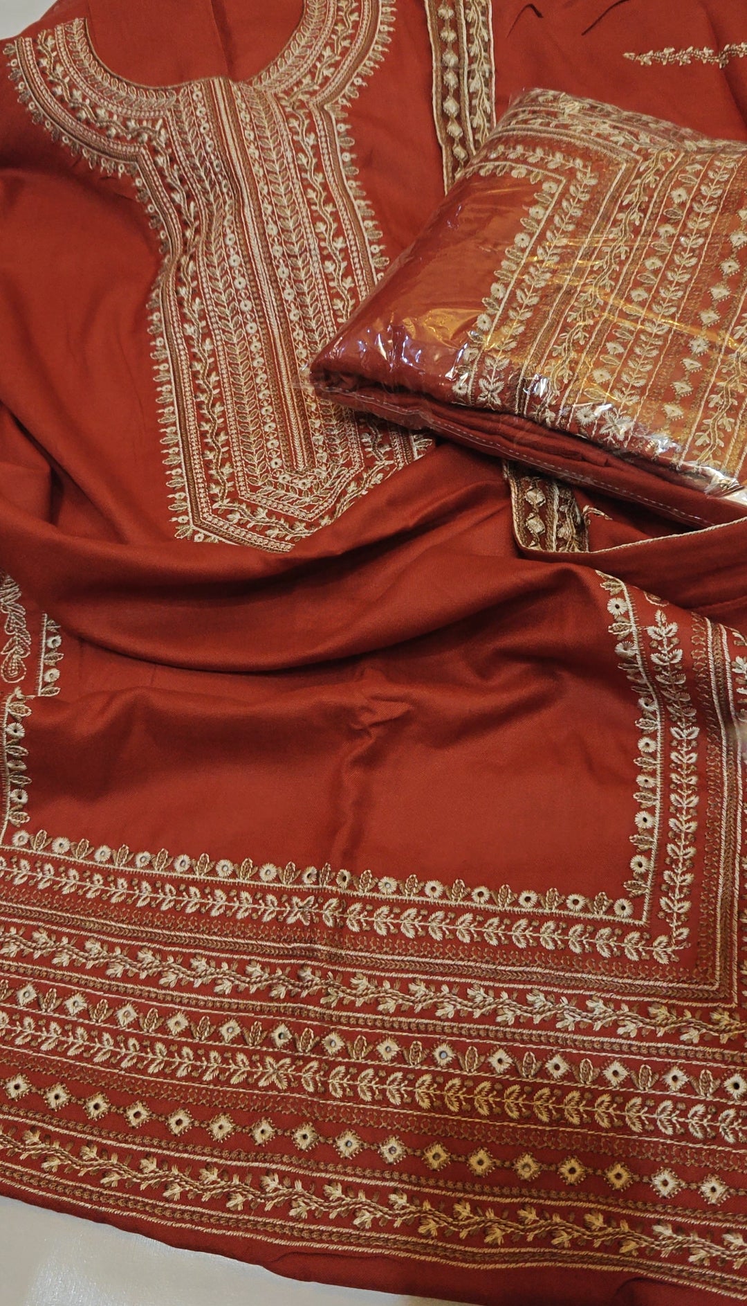 DHANAK MARINA EMBROIDERED 3 PIECE DRESS