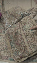 KACHA TANKA ACRYLIC PASHMINA BEJA SKIN 3PC ARTICLE WINTER SEQUENCE EMBROIDERED DUPPATa IT8075