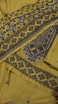 JAZMIN EMBROIDERED DHANAK 3 PIECE DRESS B9ZT