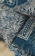 ALKARAM 3pc khaddar blue spider1839990