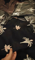 EMBROIDERED 3PIECE ARTICLE  IN BLACK  BUOF758EW