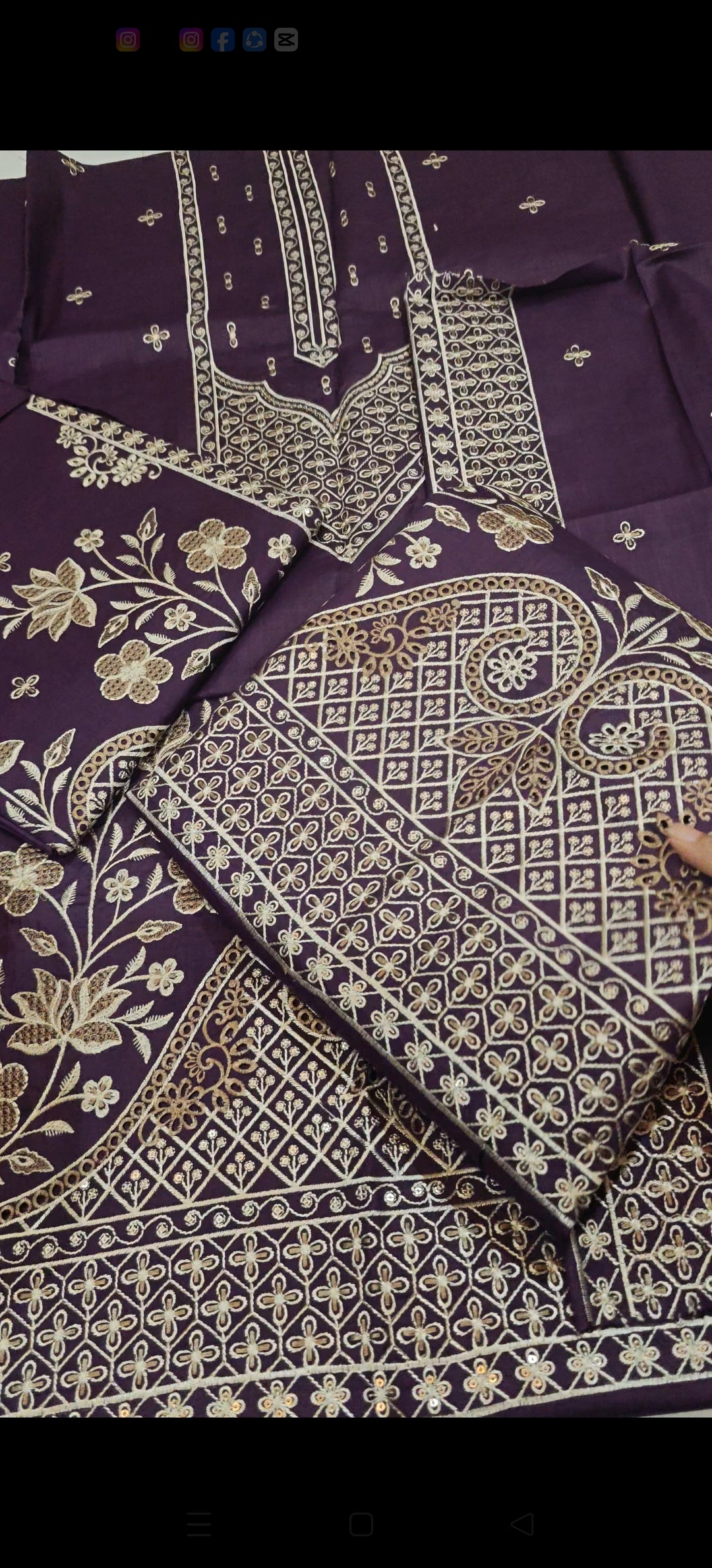 BAROQUE LAWN PLUM 2PC HEAVY LUXURY ARTICLE 5513300HEAR
