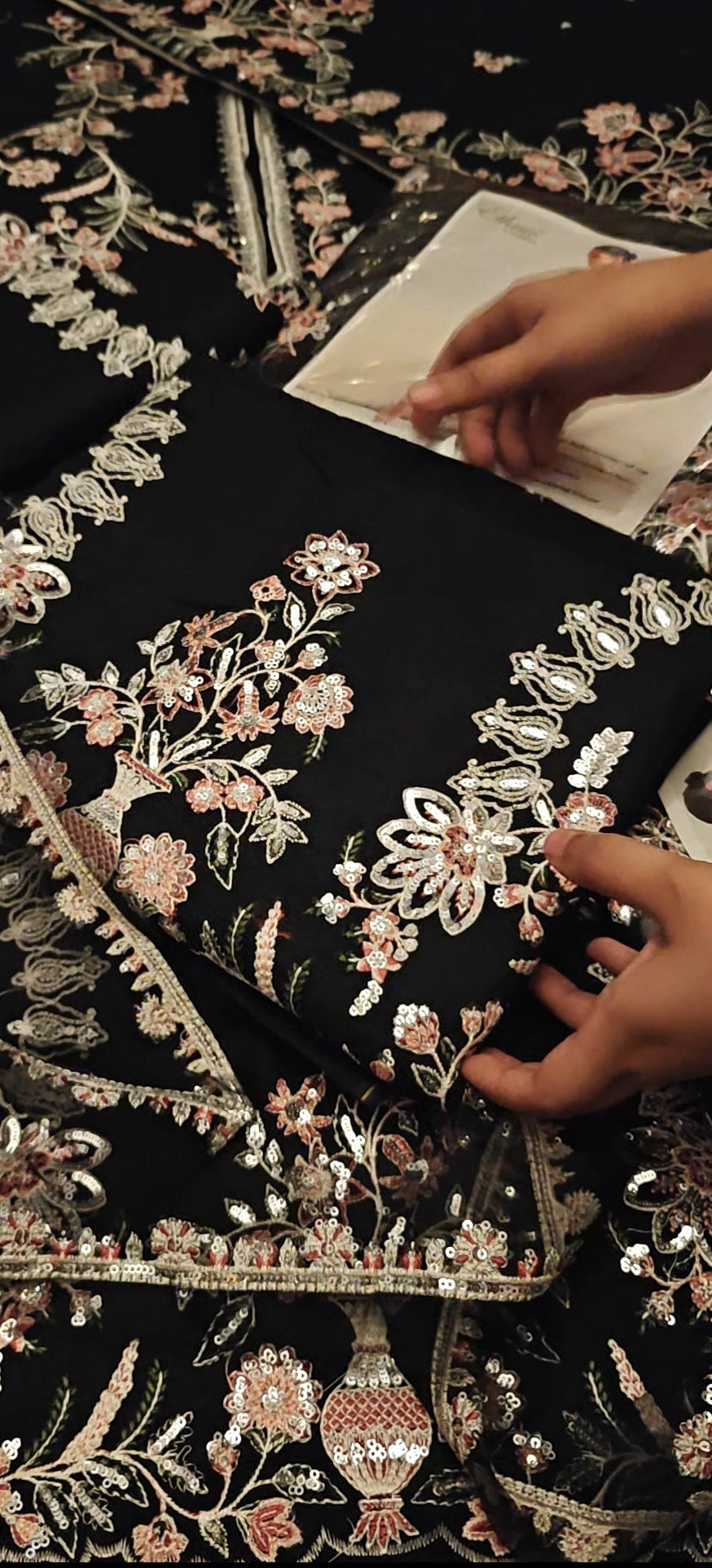 VIRAL DRSSS ETHNIC LAWN 713019BLA