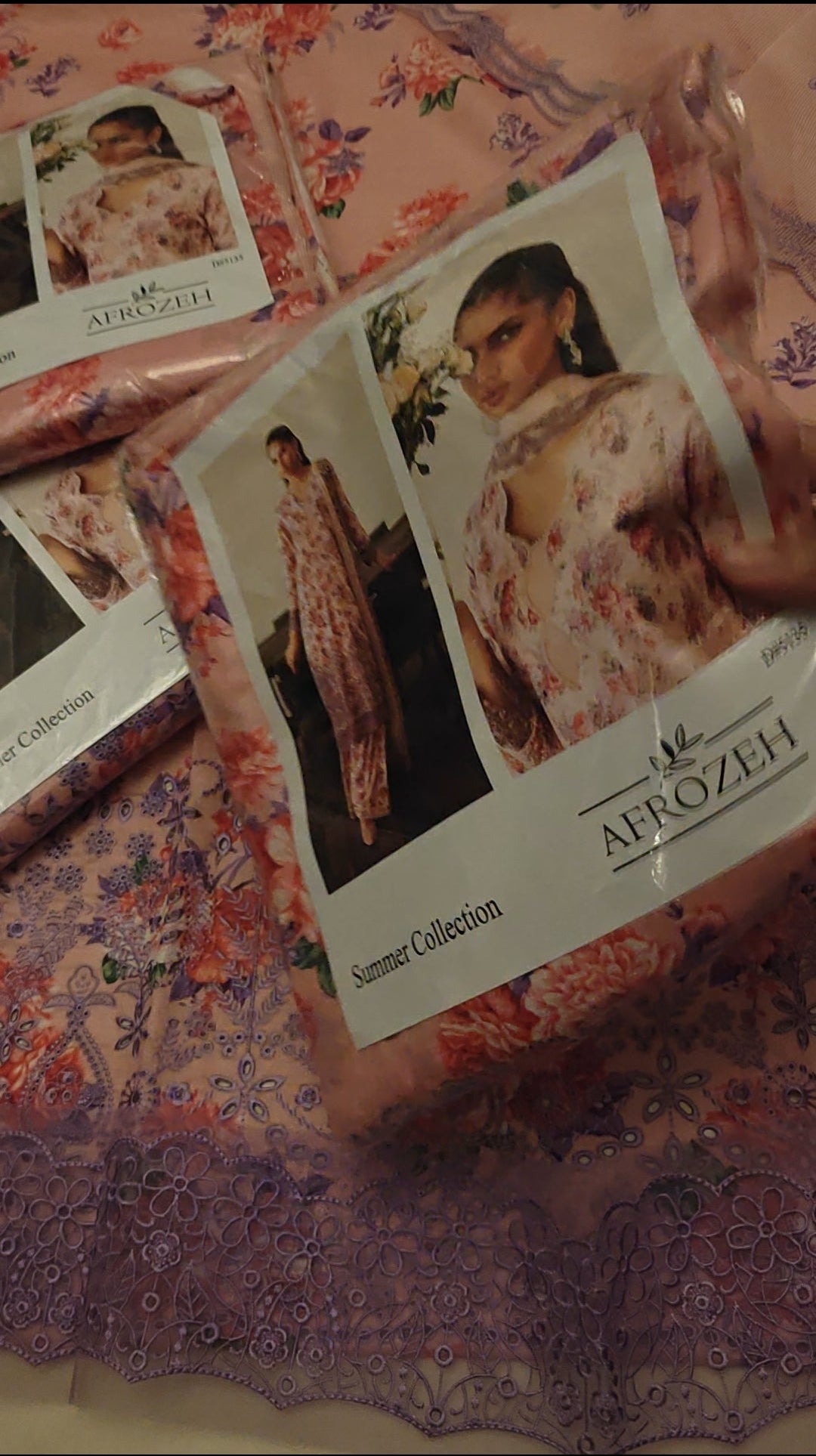 AFROZEH LAWN 3PC LUXURY HEAVY SUIT PIN88119