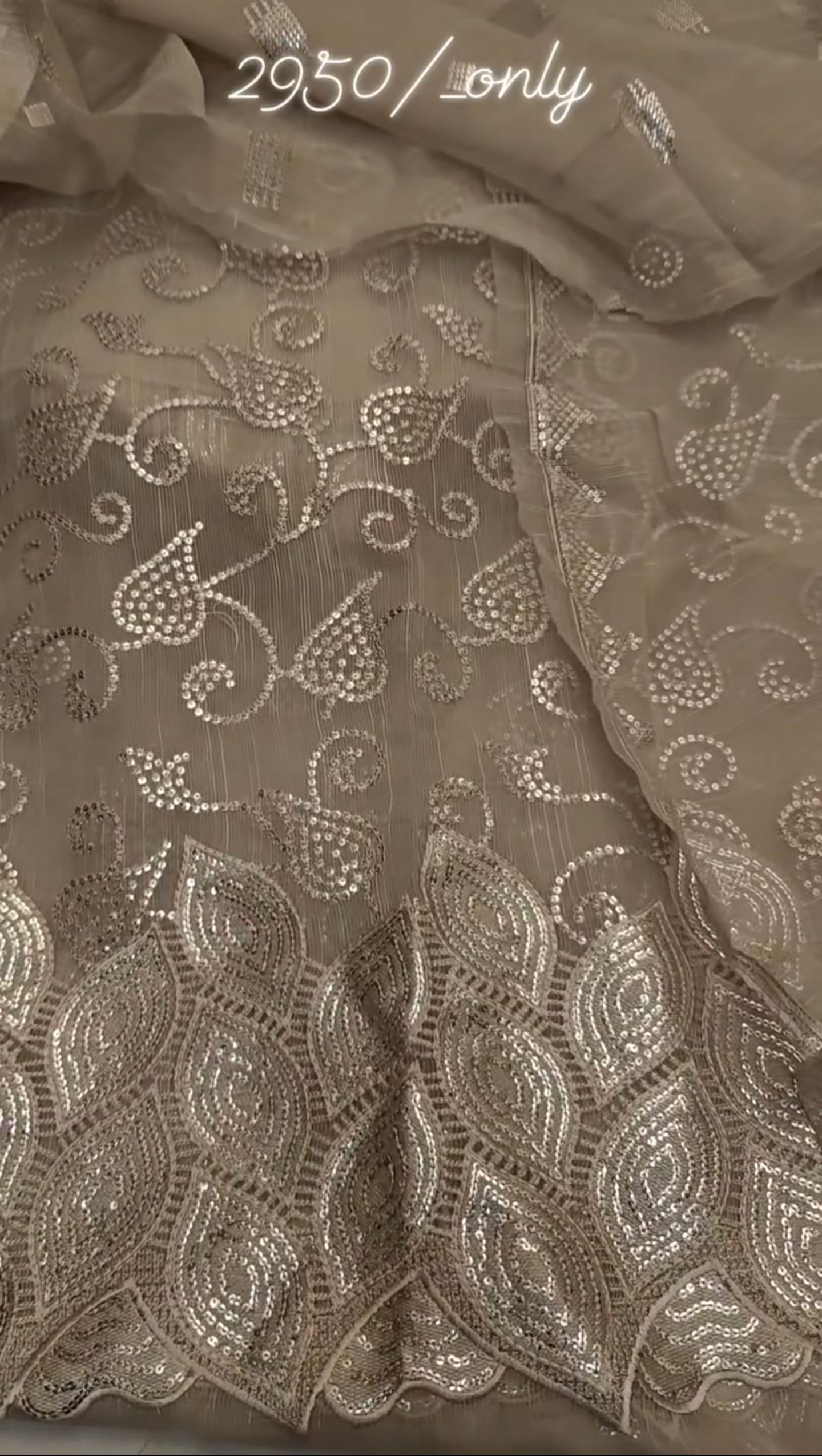 KHADI NET LUXURY EMBROIDERED 2 PIECE ARTICLE ODJS821