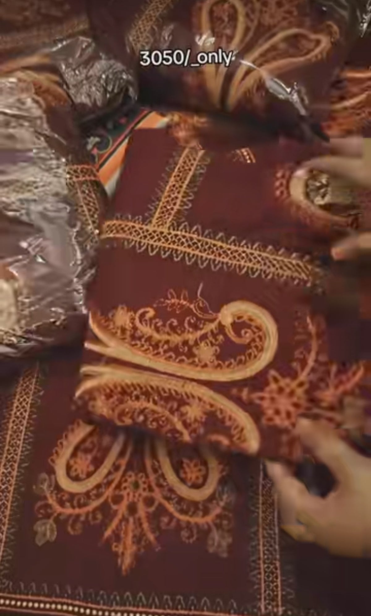 MARINA DHANAK 3PC ARTICLE WINTER SEQUENCE EMBROIDERED  HEAVYMEHROUUGK