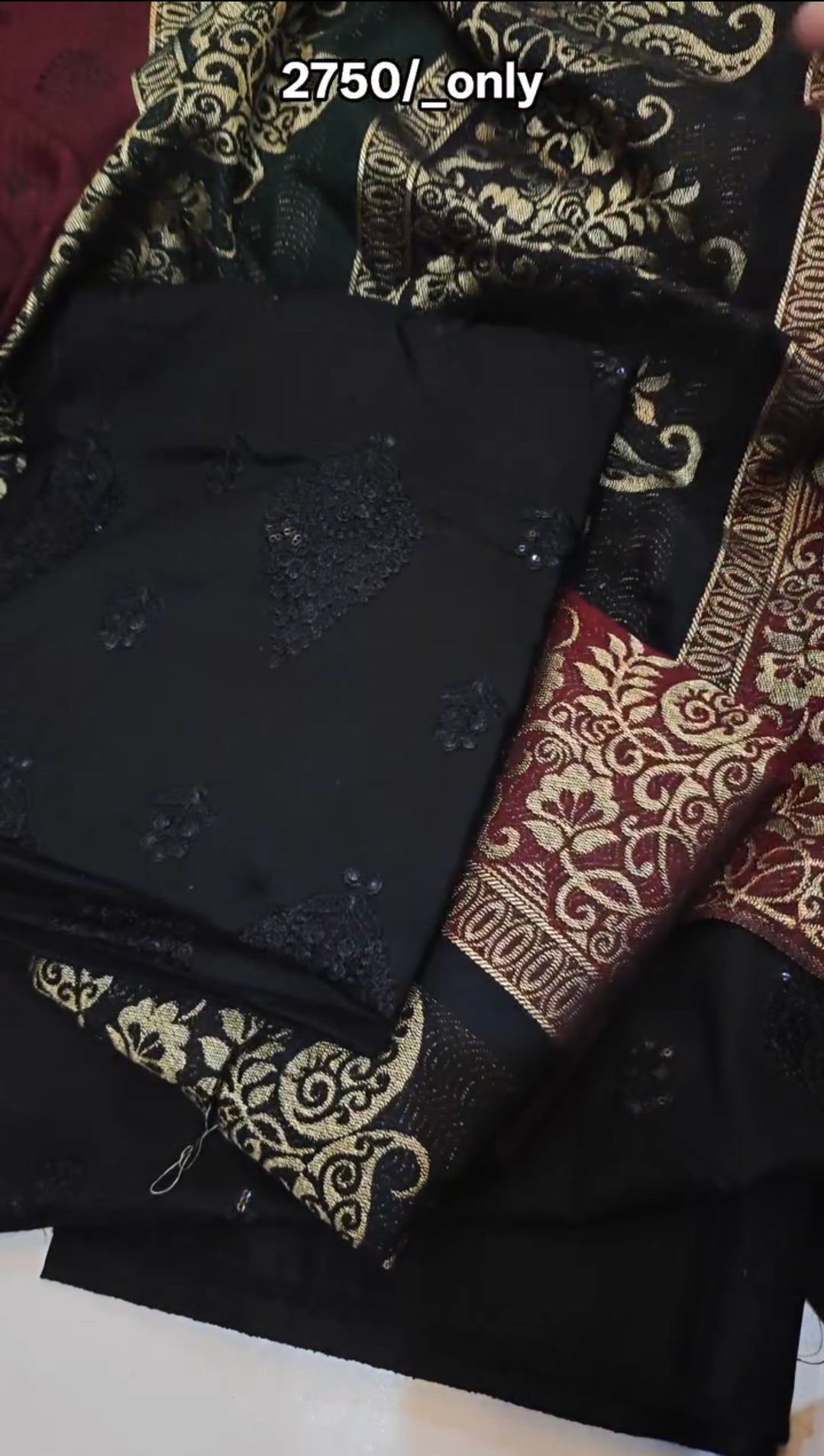 DHANAK 3 PIECE DRESS WITH BAROSHIA SHAWL MZK99