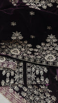 FULLY EMBROIDERED VELVET 3 PIECE DRESS