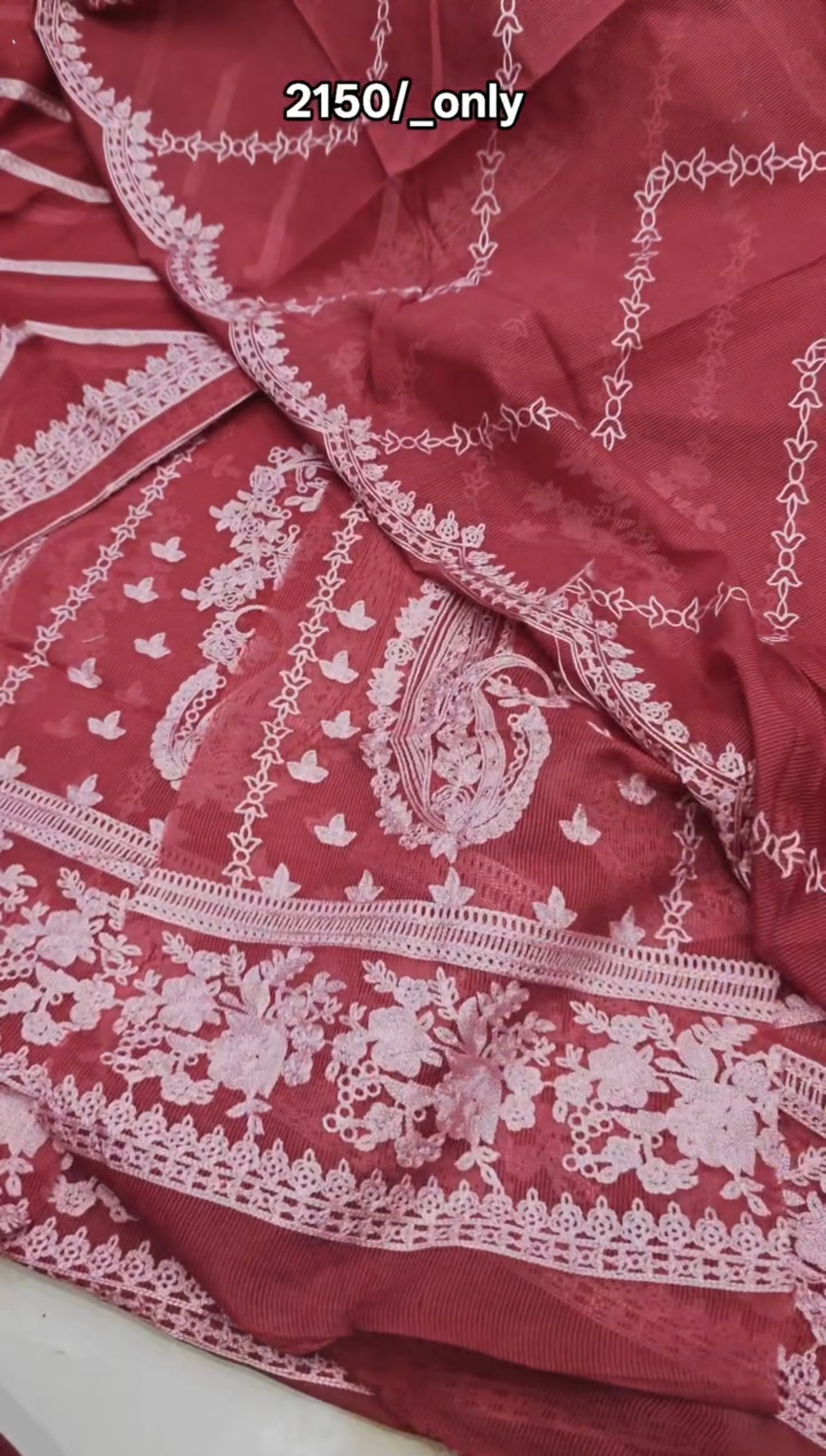 KHADI NET EMBROIDERED 2 PIECE ARTICLE KNE2PA