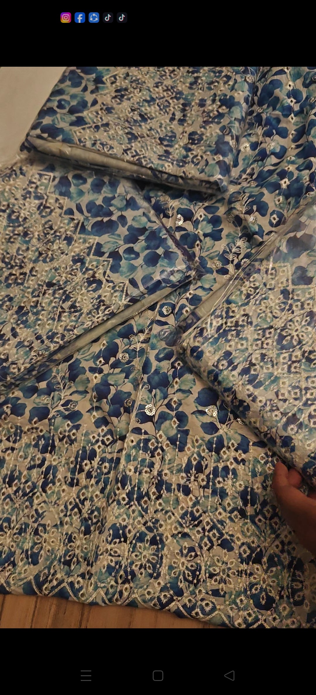 BINSAED LAWN 3PC BLUE & WHITE 900112002