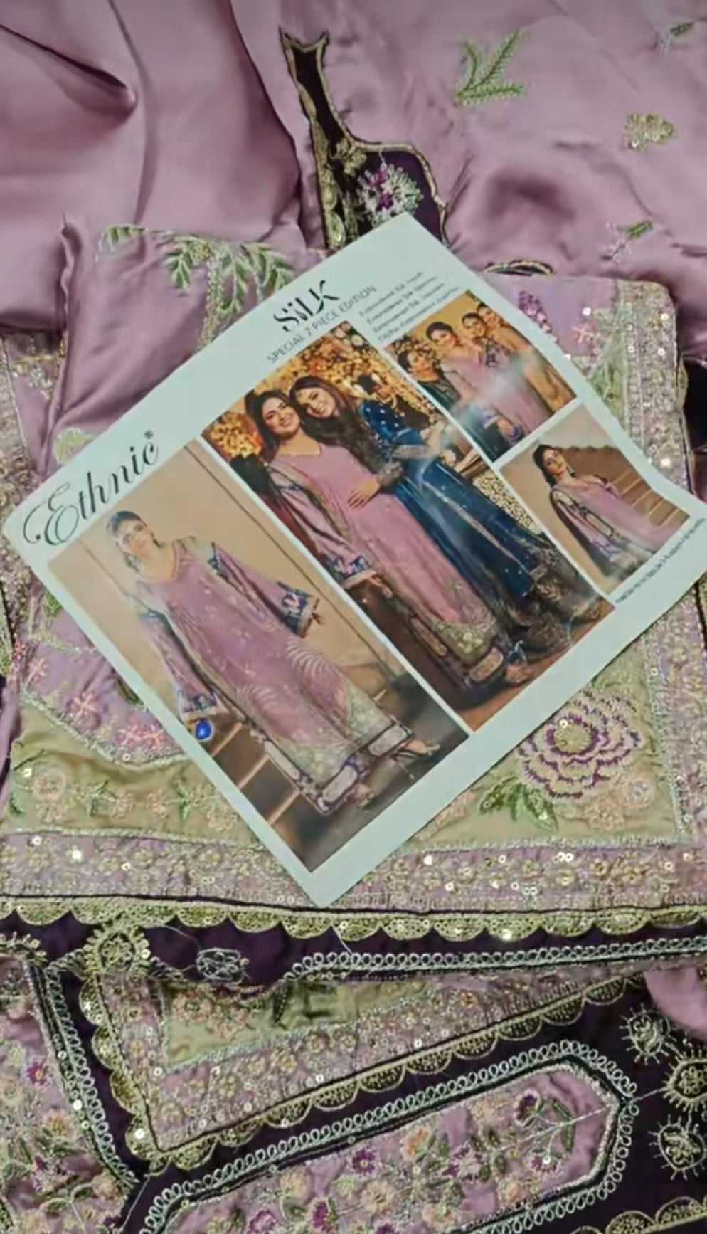 ETHNIC 2PIECE SILK ARTICLE EMBRODERED LALIC PISTAJRIFGR296