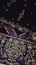 EMBROIDERED VELVET 3 PIECE DRESS E2ZT