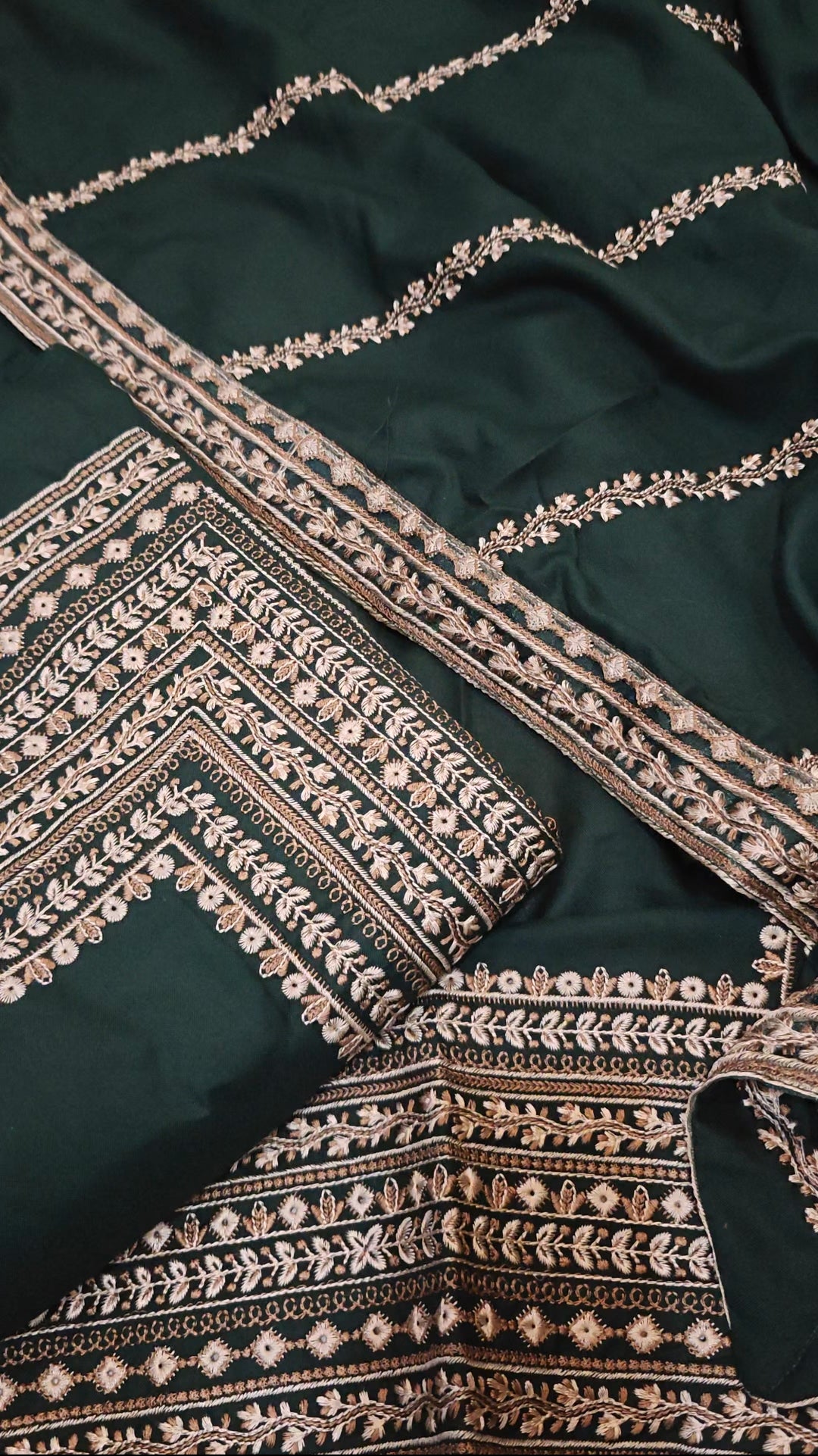 DHANAK MARINA EMBROIDERED 3 PIECE DRESS