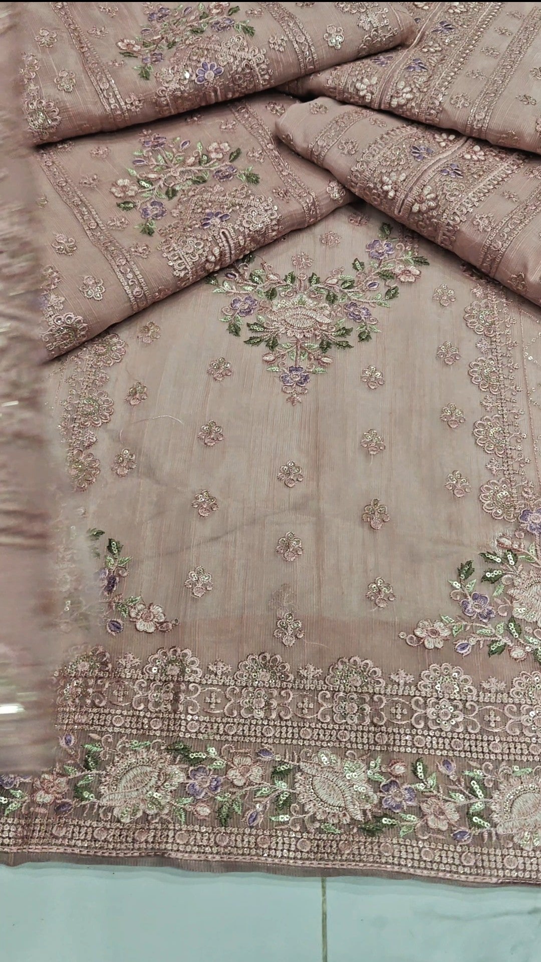 KHADINET 2 PIECE EMBROIDERED DRESS PINK53763