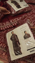 ZARASHAHJAHAN DHANAK MARINA 3PIECE ARTLIC EMBROIDERED ON MEHROOHUSIBDO
