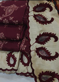 PEACHWHOOL DHANAK EMBROIDERED 3 PIECE ARTICLE F2ZT