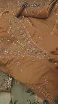 ETHNIC VRLVET 2PC ARTICLE WINTER SEQUENCE EMBROIDERED CAMAL BAGEETRDD