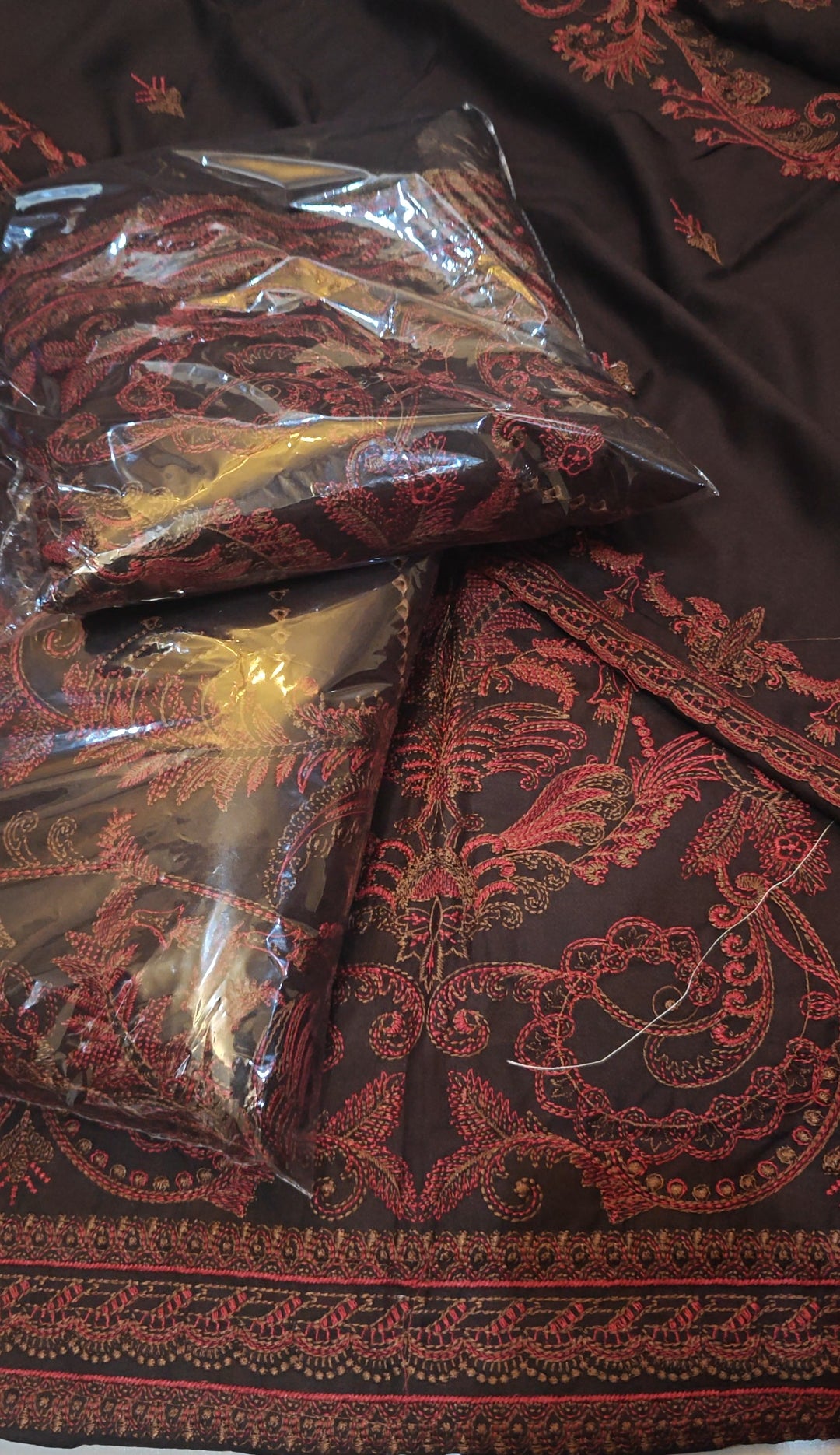 CHARIZMA EMBROIDERED PEACHWOOL 3 PIECE DRESS PPP8