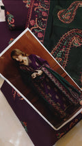 PEACHWHOOL DHANAK EMBROIDERED 3 PIECE DRESS