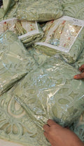 IQBAL HUSSAIN LAZER KARI SILK & PISTACHIO EMBROIDERY PIS5511TA
