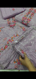 Chikenkari lawn mauve 71421910