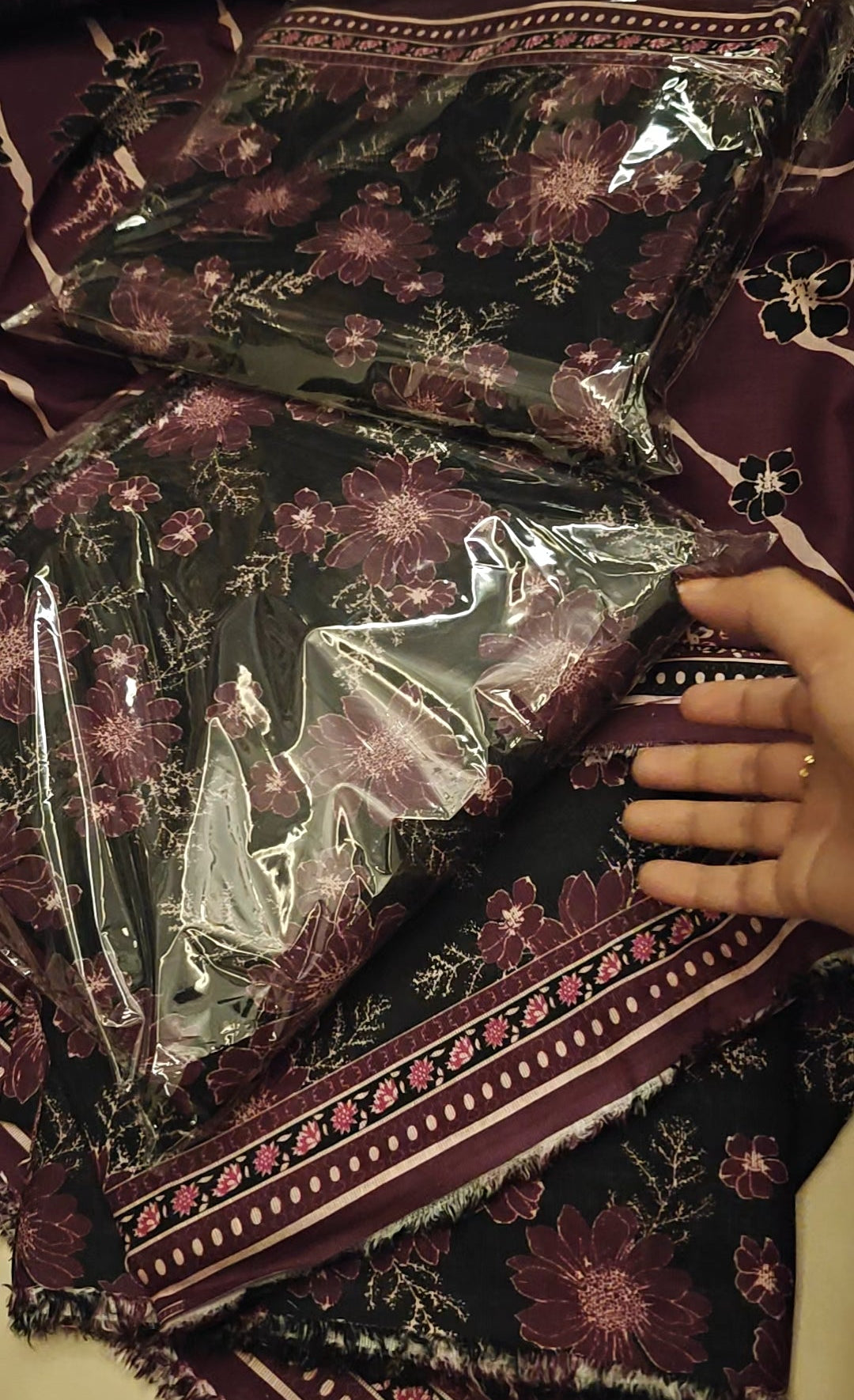 BINSAED KHADDAR 3PC PRINTED ARTICLE BERRY04188