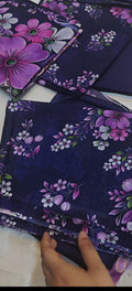 ALKARAM PLUM FLORAL FLOWER12