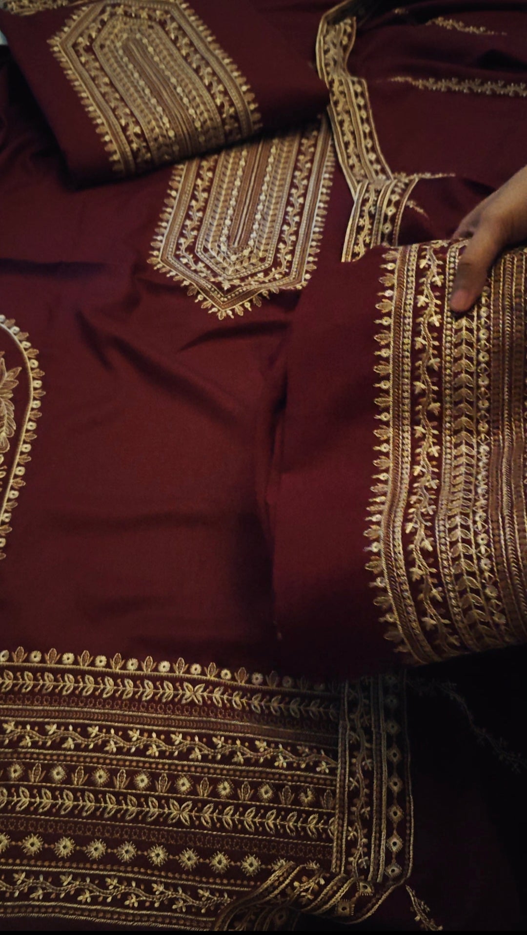 DHANAK MARINA EMBROIDERED 3 PIECE DRESS M11Y