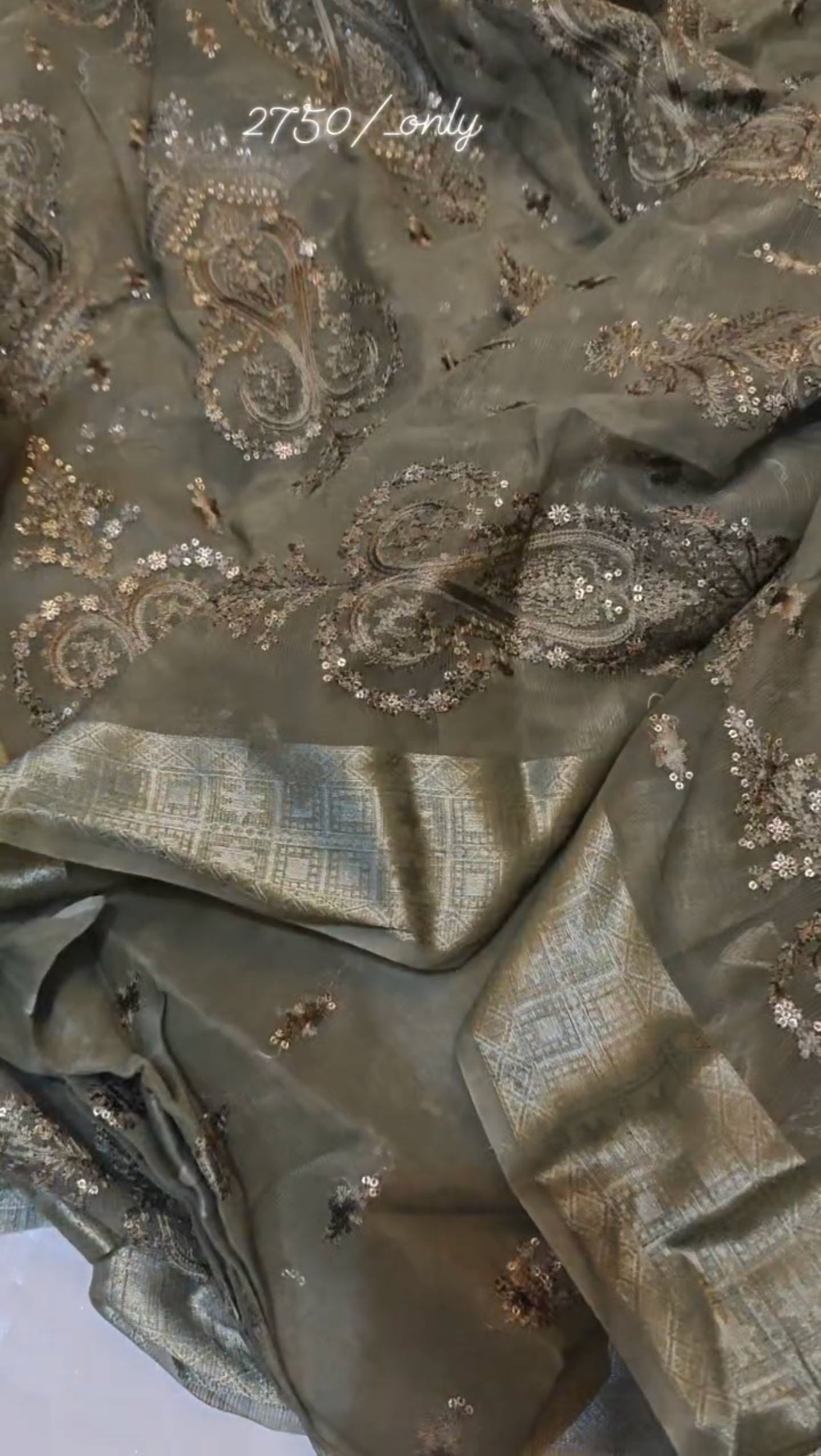 KHADI NET EMBROIDERED 2 PIECE ARTICLE OHO980