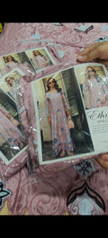 Silk ethnic teapink embroidery with Lazer Daman zila628120