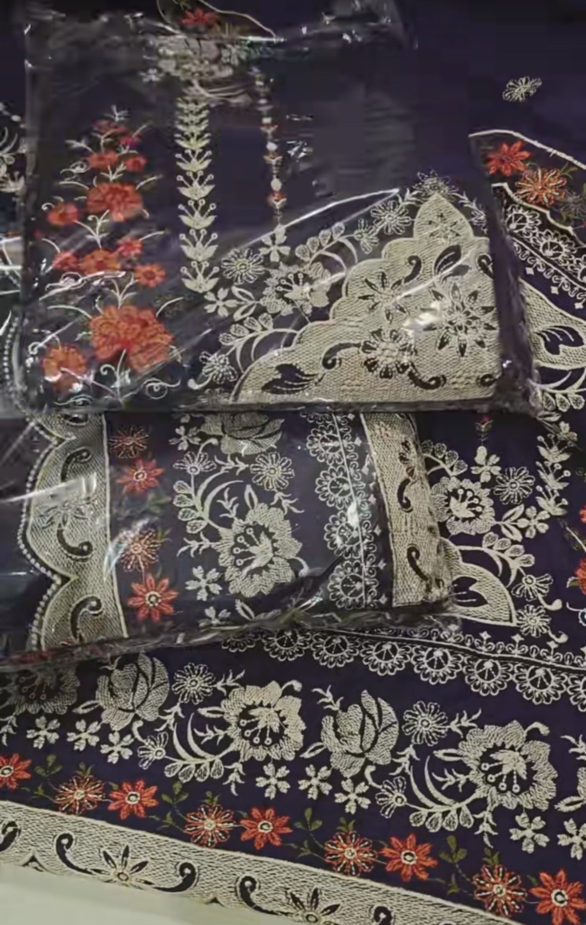 DHANAK MARINA 3PC ARTICLE EMBROIDERED PLUMKY9HPF