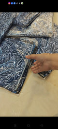 Alkaram 3pc lawn blue spider991100